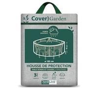 Housse de protection Cover Garden pour table ronde 6 personnes+ chaises, avec trépied - Ø160 x 70 cm - Jardiline