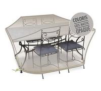 Housse de protection Cover One pour table rectangulaire + 6 chaises - 190 x 120 x 70 cm - Jardiline Gris G