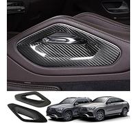 Housse de Protection D'accoudoir de Console Centrale en Fibre de Carbone pour Mercedes-Benz GLE Coupé W167 C167 GLS X167 450 350e 400d AMG 63 53 Accessoires Autocollant Décoration Intérieure