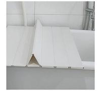 Housse de protection d'angle en PVC imperméable pour salle de bain 150/160/170/180 cm Blanc Taille : 75 x 127 x 0,6 cm Protection de salle de bain en plastique.