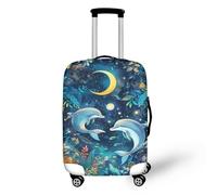Housse de Protection Dauphin pour Valise de Voyage, Housse de Protection Lune pour Valise 28 Pouces, Housse de Bagage Cabine, Cadeau