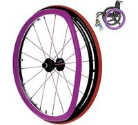 Housse de Protection de Jante de Poussée de Fauteuil Roulant Couvertures de Main Courante de Fauteuil Roulant Housse en Silicone pour Améliorer L'adhérence et la Traction(Purple,24 inch)