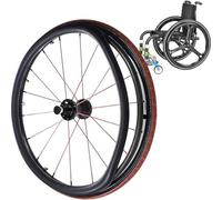 Housse de Protection de Jante de Poussée de Fauteuil Roulant Couvertures de Main Courante de Fauteuil Roulant Housse en Silicone pour Améliorer L'adhérence et la Traction(Noir,24 inch)