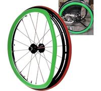 Housse de Protection de Jante de Poussée de Fauteuil Roulant Couvertures de Main Courante de Fauteuil Roulant Housse en Silicone pour Améliorer L'adhérence et la Traction(Green,24 inch)