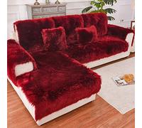 Housse de protection de luxe en fausse fourrure pour canapé sectionnel en forme de L, épaisse, douce, antidérapante, moelleuse et adaptée aux animaux domestiques, pour chiens - 90 x 240 cm, K