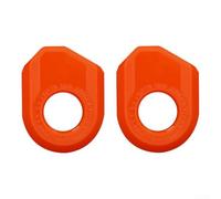 Housse de protection de manivelle en TPU pour VTT et vélo de route, bouclier double face élastique extensible contre les rayures et les chocs, protection légère en fibre de carbone, noir (orange-B)