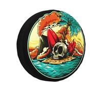 Housse De Protection De Roue De Rechange Pour Prado Pajero Jeep 14 ""15"" 16 ""17"",4x4 Rv,Couvre-Pneus Avec Tête De Mort,Pour La Plage,Pour L'été - Type 17 Inch #B