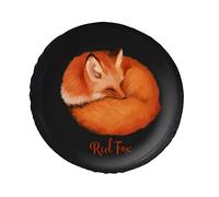 Housse de Protection de Roue de Secours Art Red Fox résistante aux intempéries, Universelle pour Accessoires, 17 Pouces