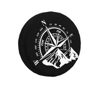 Housse de protection de roue de secours personnalisée Navigate Adventure Compass for 4x4, camping-car, 4WD, 14" et 15"(1,16 inch)