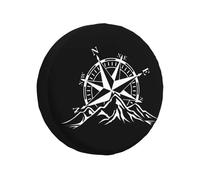 Housse de protection de roue de secours personnalisée Navigate Adventure Compass for 4x4, camping-car, 4WD, 14" et 15"(10,14 inch)