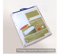 Housse de protection de traversin imperméable 140 cm ARNON molleton 100% coton contrecollé polyuréthane