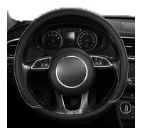 Housse De Protection De Volant De Voiture, Pour A6 C5 C6 C7 C8 4B5 4B2 4F2 4G2 4GJ 4GD 4AH 4A5, Accessoires De Voiture 37-39cm Pratique confortable(Black white)