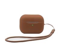 Housse de Protection des écouteurs en Silicone pour AirPods Pro 2 avec lanière Housse de Protection antiperte Étuis Portables pour AirPods Pro 2 Antichocs LED Frontale Visible (Brown)