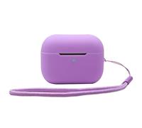 Housse de Protection des écouteurs en Silicone pour AirPods Pro 2 avec lanière Housse de Protection antiperte Étuis Portables pour AirPods Pro 2 Antichocs LED Frontale Visible (Taro Purple)
