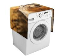 Housse de protection dessinée à la main pour machine à laver avec poches de rangement pour lave-linge, sèche-linge, 137,9 x 52,1 cm, tapis de protection pour réfrigérateur, cuisine, décoration