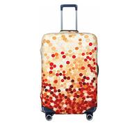 Housse de protection élastique à pois rouges et jaunes pour valise de voyage, housse de protection anti-rayures, Noir , L