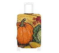 Housse de protection élastique anti-rayures pour bagages de 45,7 à 81,3 cm, Bonjour Automne Légumes citrouille, L 26-28 in