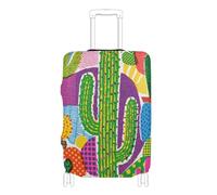 Housse de protection élastique anti-rayures pour valises de 45,7 à 81,3 cm, cactus couleur vive années 80, M 22-24 in