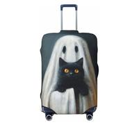 Housse de protection élastique en forme de fantôme fantaisiste dans un drap blanc tenant un chat pour voyage, résistante à la poussière et aux rayures, convient pour 55,9 à 61 cm