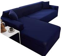 Housse de protection élastique en forme de L pour fauteuil de salon 1/2/3/4 places - Résistante aux taches et réglable - Convient pour canapé de 235 à 300 cm - Couleur : I
