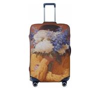 Housse de protection élastique en tricot pour femme - Motif fleurs - Anti-poussière et anti-rayures - Pour valise de 55,9 à 61 cm