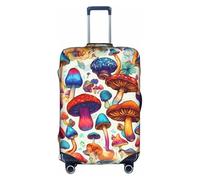 Housse de protection élastique et lavable en forme de champignon sauvage pour valise, anti-rayures, housse de voyage, blanc, Large