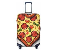 Housse de protection élastique et lavable en forme de cœur avec inscription « I Love Pizza Heart » - Pour bagages de 45,7 à 81,3 cm, Noir , M