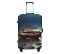 Housse de Protection élastique et Lavable pour Valise, Anti-poussière, Motif café personnalisé Entre Les Gouttes de Pluie, pour Bagages de 45 à 81 cm