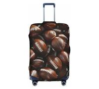 Housse de protection élastique et lavable pour valise, anti-rayures, motif ballon de football, blanc, Small