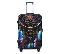 Housse de Protection élastique et Lavable pour Valise de Voyage Dream Catcher, Motif Tendance, Extensible, Anti-poussière, Compatible avec Les valises de 45 à 81 cm, Noire, Taille XL