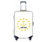 Housse de protection élastique lavable anti-rayures avec drapeau du Rhode Island - 45,7 à 81,3 cm, blanc, S