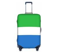Housse de protection élastique lavable anti-rayures pour valise avec drapeau de la Sierra Leone 45,7 à 81,3 cm, blanc, XL
