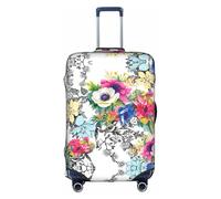 Housse de protection élastique lavable anti-rayures pour valise de jardin 45,7 à 81,3 cm, blanc, S