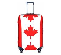 Housse de protection élastique lavable anti-rayures pour valises Motif drapeau canadien 45,7 à 81,3 cm, blanc, L