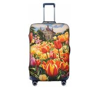 Housse de protection élastique lavable en forme de tulipe pour valise de jardin, anti-rayures, housse de voyage, blanc, X-Large