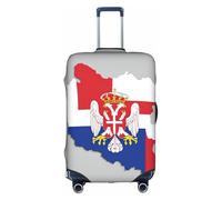 Housse de protection élastique lavable et anti-rayures avec carte du drapeau de la Serbie, blanc, Small