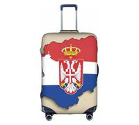 Housse de protection élastique lavable et anti-rayures avec carte du drapeau de la Serbie, blanc, X-Large