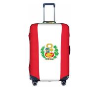 Housse de protection élastique lavable et anti-rayures Motif drapeau du Pérou, blanc, Medium