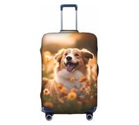 Housse de protection élastique lavable et anti-rayures pour valise Motif floral, blanc, X-Large