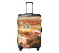 Housse de protection élastique lavable et anti-rayures pour valise, sandwichs au fromage, blanc, X-Large