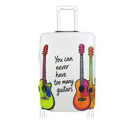 Housse de protection élastique lavable pour valise, accessoires de voyage, convient aux bagages de 45,7 à 81,3 cm, never have too many guitars green, XL 29-32 in