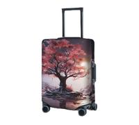 Housse de protection élastique lavable pour valise, grand arbre qui pousse sur des tas de pierres, housses de valise pour bagages de 45,7 à 81,3 cm, housses de bagage de voyage portables, housses de