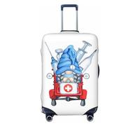 Housse de protection élastique pour bagages de voyage Motif nain de médecine Rouge 45,7 à 81,3 cm, Noir/blanc, Medium