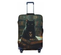 Housse de protection élastique pour ordinateur portable Halloween Chat noir mystérieux 45,7 à 81,3 cm, noir, Small