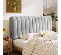 Housse de protection élastique pour tête de lit avec coussin de dossier matelassé pour lit et lecture confortable