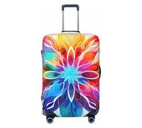 Housse de protection élastique pour valise de voyage motif mandala coloré aquarelle, anti-rayures, extensible, lavable, anti-poussière, multicolore, 25"-28" Luggage
