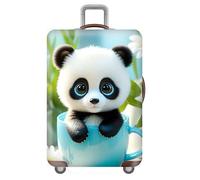 Housse De Protection éLastique pour Valise,Housse De Valise 18-32 Pouces,Lavable pour Voyage,Luggage Trolley Case Cover Protector,Luggage Cover,Enfants,Adultes,Panda,Animal (Color 1,L(25-28inch))