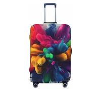 Housse de protection élastique pour valise, motif abstrait, couleur vive, motif explosion, anti-rayures, Noir , S
