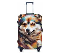 Housse de protection élastique pour valise, motif Alaskklee Kai, anti-rayures, Noir , M