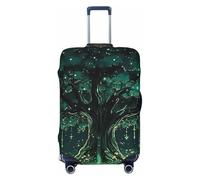 Housse de protection élastique pour valise, motif arbre mystérieux, anti-rayures, Noir , M